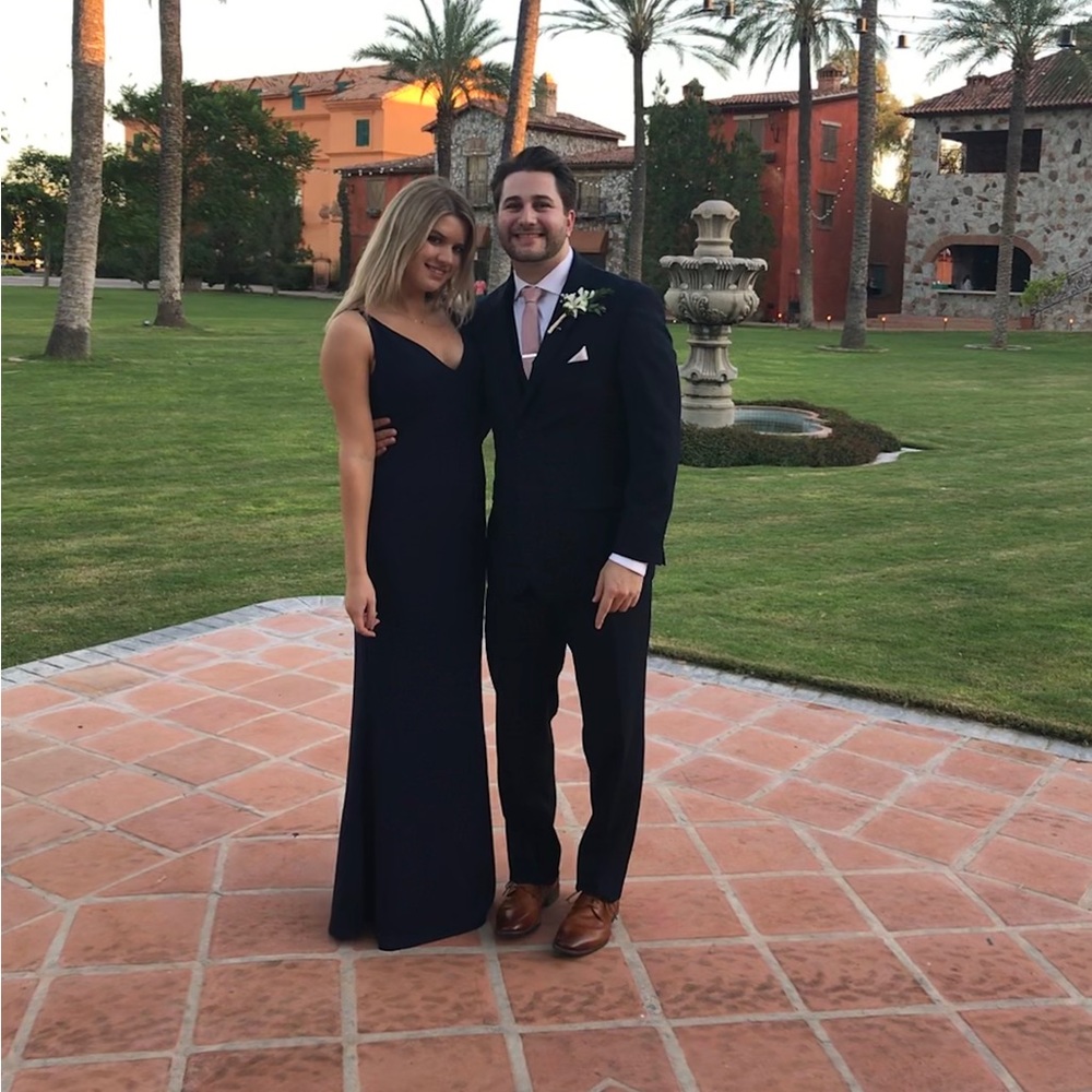 Lulu’s Navy Blue Formal Maxi Dress